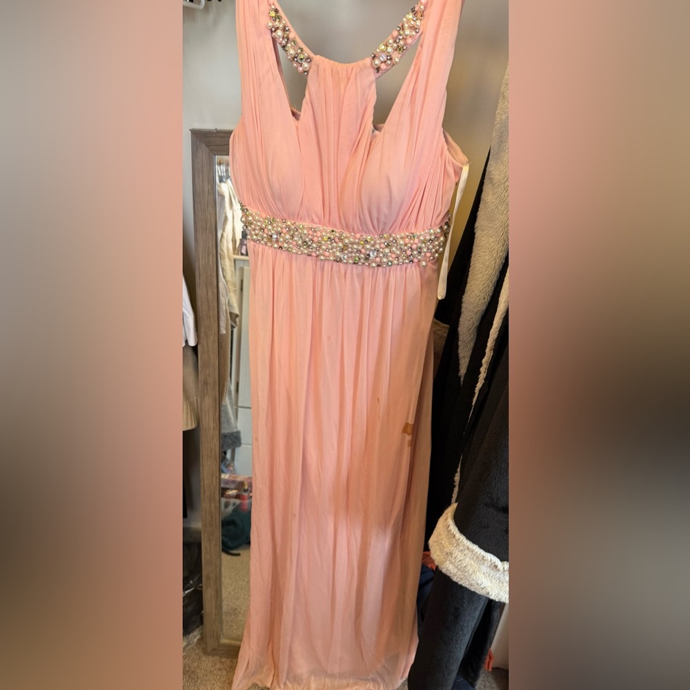 Pink long dress